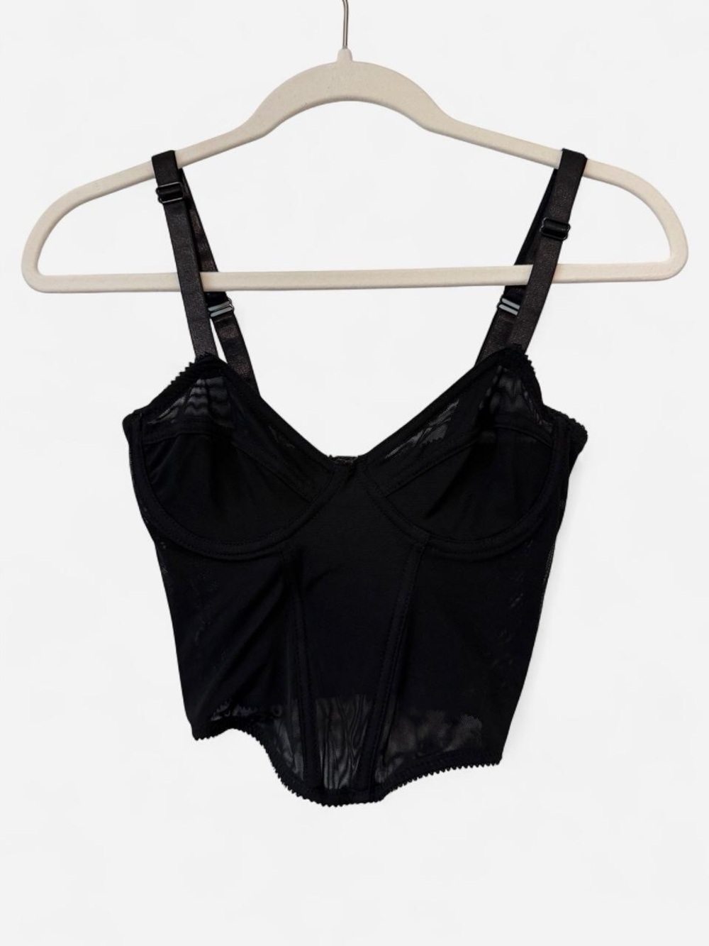Black Women's Longline Bustier Camisole